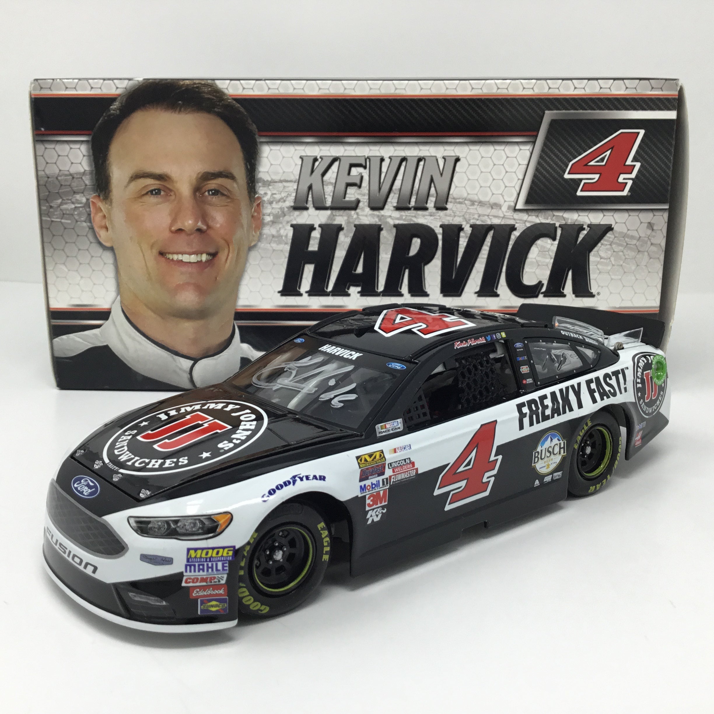 Kevin Harvick 2017 Jimmy John's Autographed 124 Diecast Spoiler Diecast