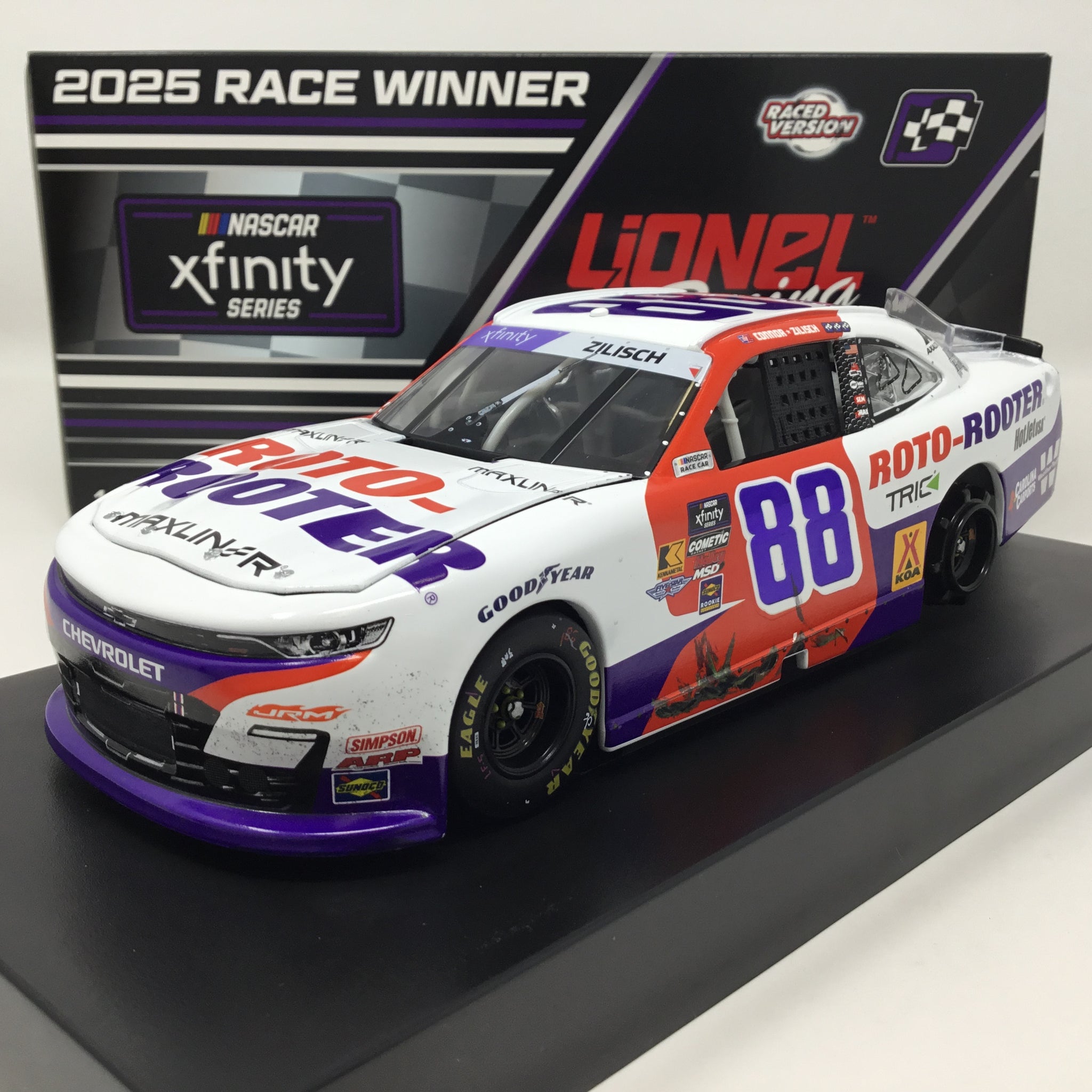 Connor Zilisch 2025 Roto-Rooter Sonoma Race Win Foil Number 1:24