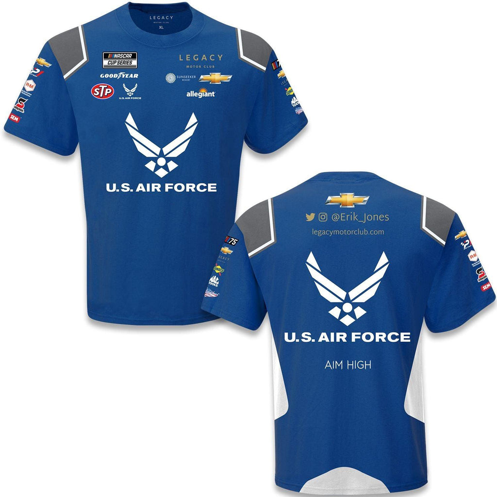 Erik Jones 2023 Air Force Sublimated Uniform Pit Crew T-Shirt - Spoiler Diecast