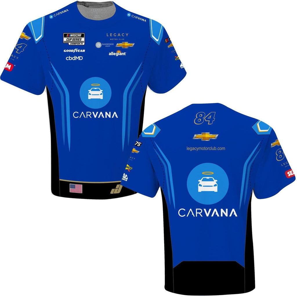 Jimmie Johnson 2023 Carvana Sublimated Uniform Pit Crew T-Shirt - Spoiler Diecast