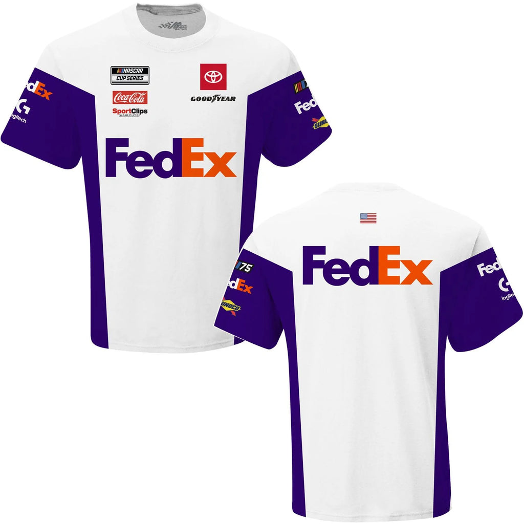 Denny Hamlin 2023 FedEx Sublimated Uniform Pit Crew T-Shirt - Spoiler Diecast