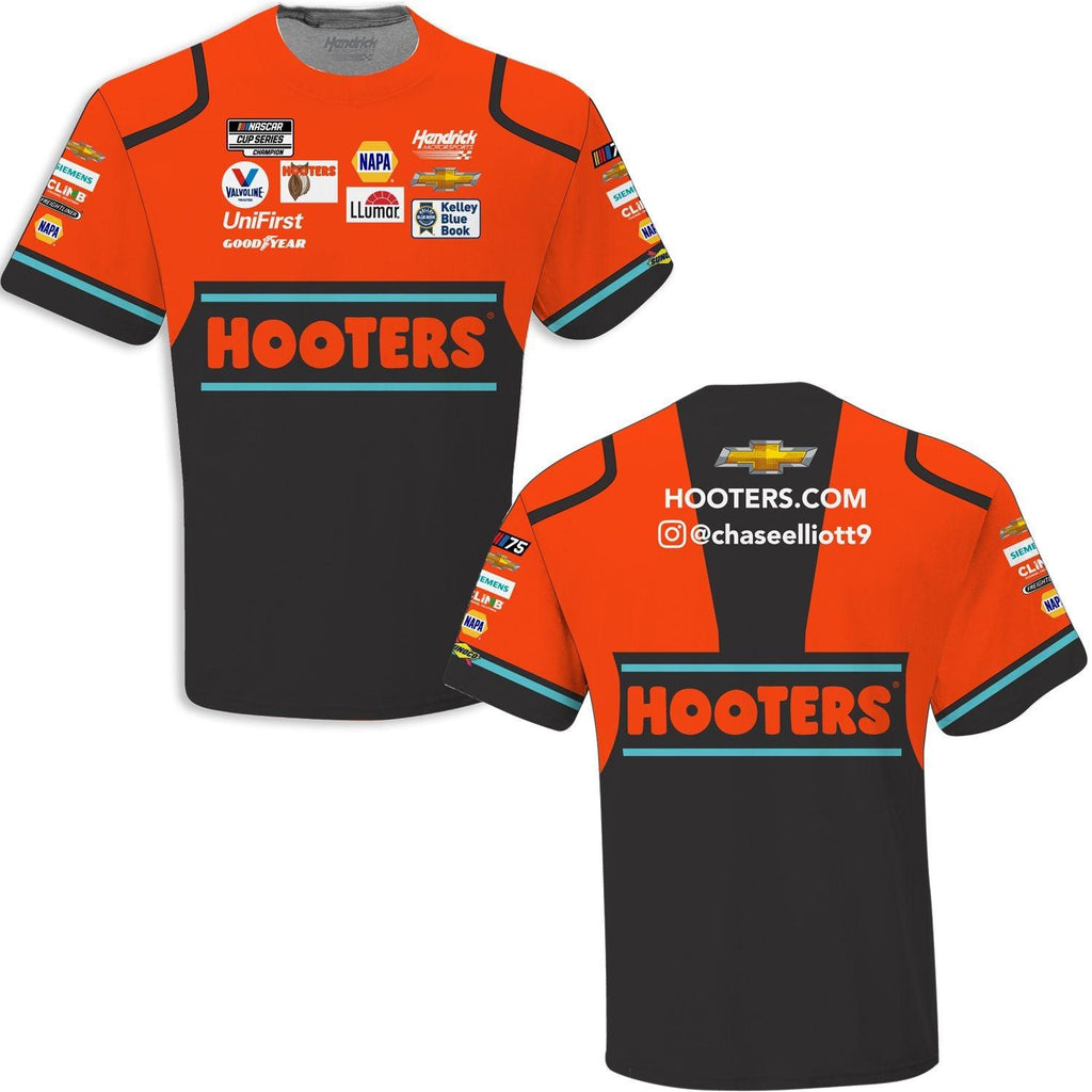 Chase Elliott 2023 Hooters Sublimated Uniform Pit Crew T-Shirt - Spoiler Diecast